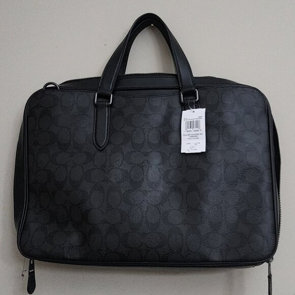 Coach NWT Graham Slim Black Briefcase - Picture 6 of 7